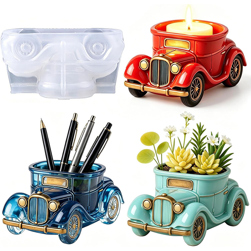 3D Vintage Bus Car Succulent P - Potsticker Mold review and price