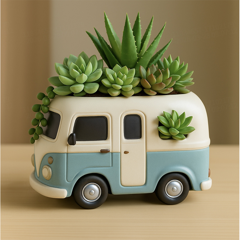 3D Vintage Bus Car Succulent P - Potsticker Mold review and price