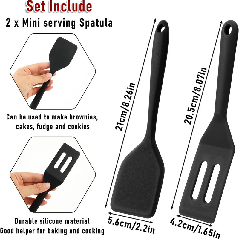 2pcs Mini Silicone Brownie Ser - Okonomiyaki Spatula review and price